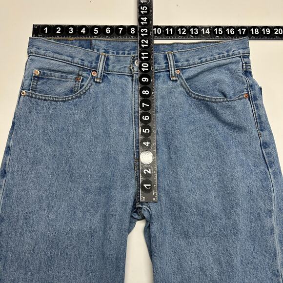 Levis 550 Jeans Mens 34x34 Blue Medium Wash Straight Leg 100% Cotton Workwear - Picture 6 of 9